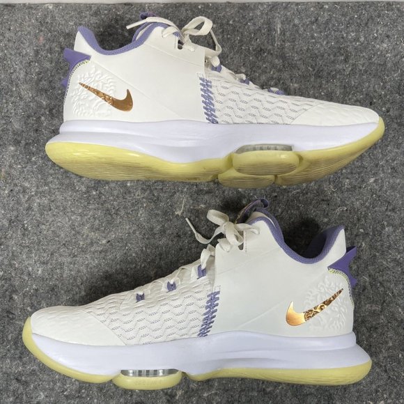 Nike LeBron Witness V5 Summit White Bronze Purple Sz 12.5 CQ9380-102 Basketball - Picture 7 of 16